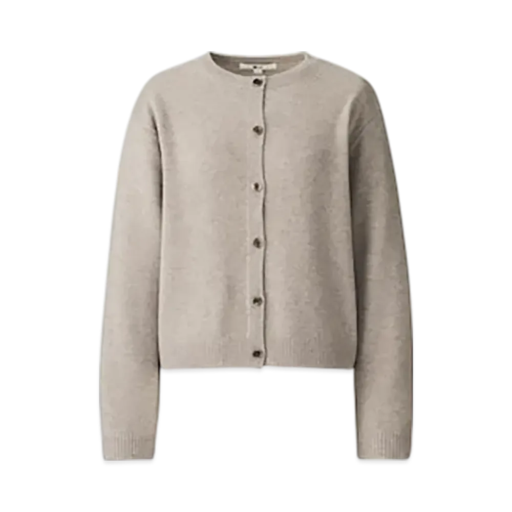 Uniqlo C Women'S Cashmere Crew Neck Short Cardigan "Beige"