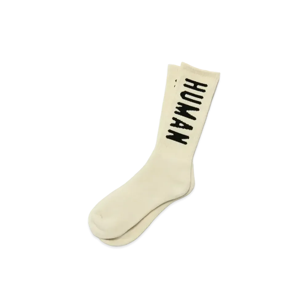 HUMAN MADE HM Logo Socks "White"