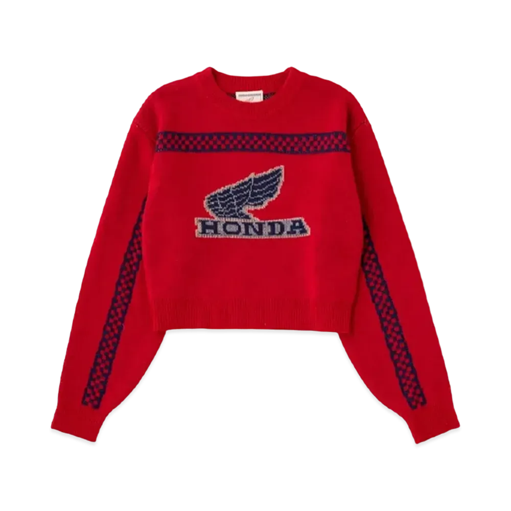 MOUSSY x HONDA HRC Jacquard Knit Top "Red"