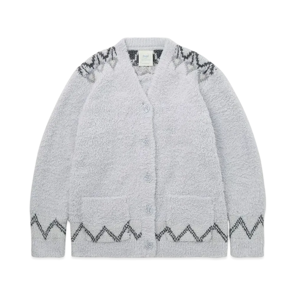 GELATO PIQUE x Steiff Fair Isle cardigan "Blue"