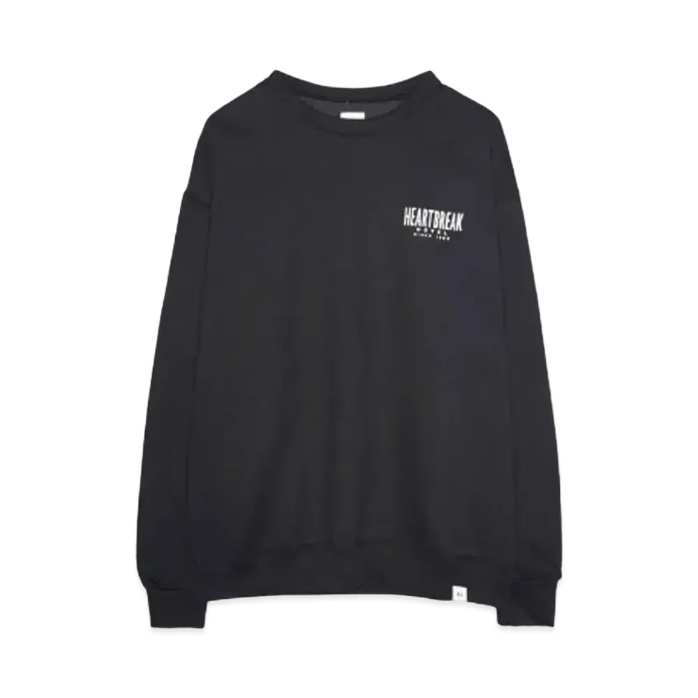Bedwin & the heartbreakers L/S PRINTED C-NECK SWEAT "HAWKE" "BLACK"