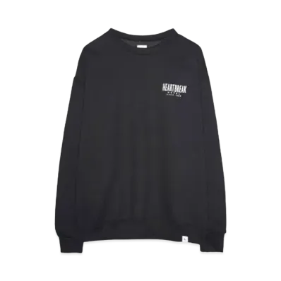 Bedwin & the heartbreakers L/S PRINTED C-NECK SWEAT "HAWKE" "BLACK"