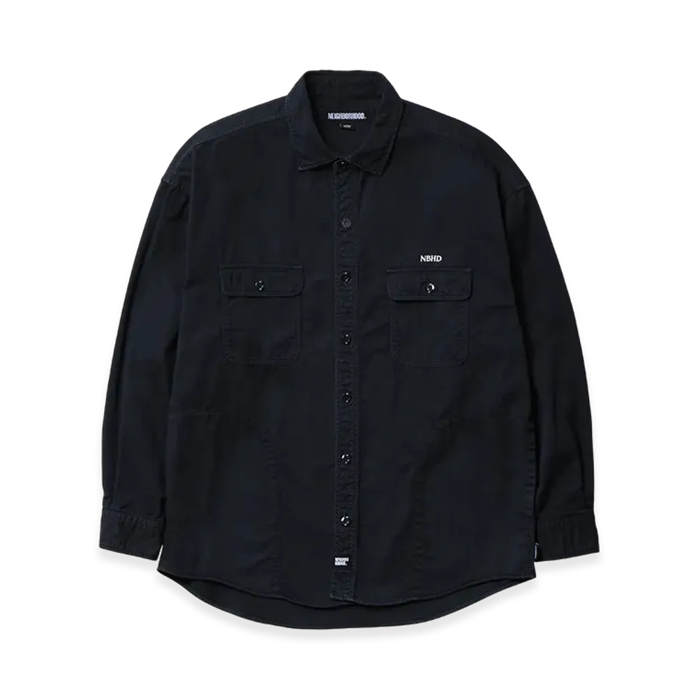 NEIGHBORHOOD Garment Dyed Shirt LS "Black"