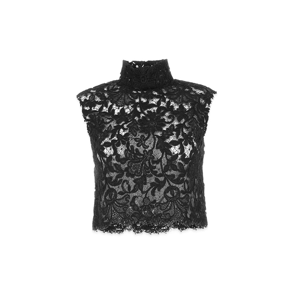 Saint Laurent Women's Lace Top "Black"