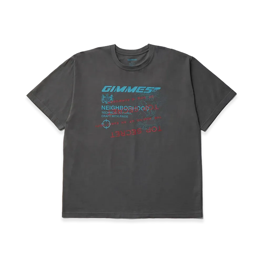NEIGHBORHOOD x Gimme Five . Tee SS-4 "Charcoal"