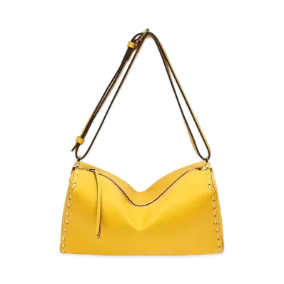 FENDI Triangle Bag Leather Mini-Bag "Yellow"