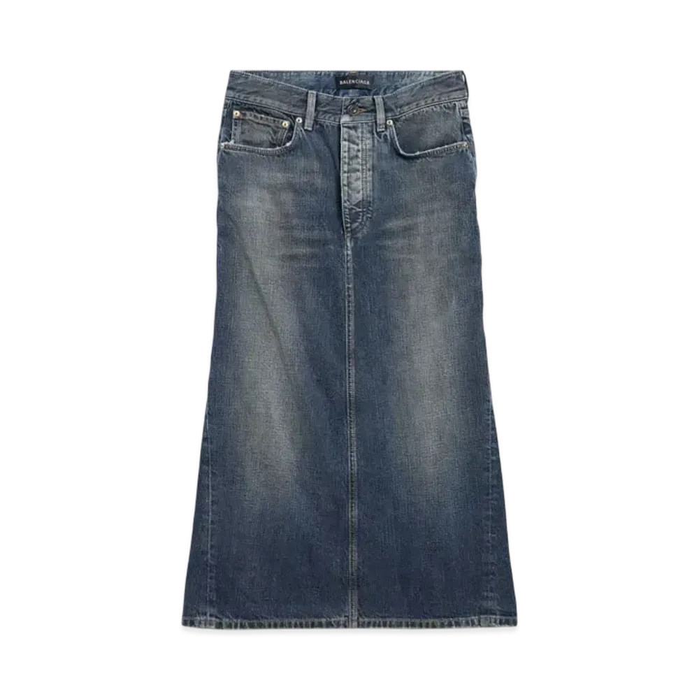 BALENCIAGA Women's Midi Skirt "Blue"