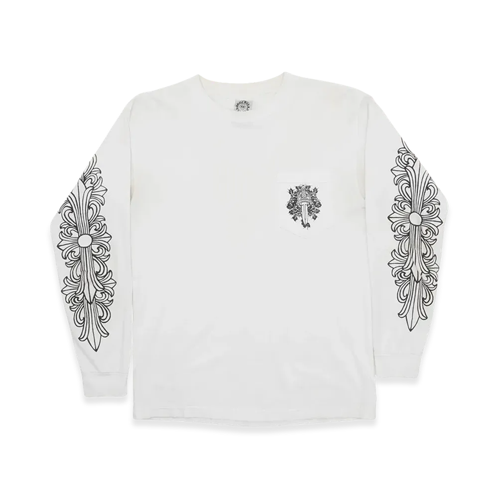 Chrome Hearts Vine Dagger Pocket L/S T-Shirt "White"