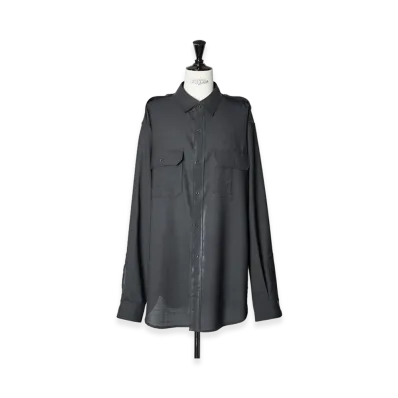 Maison Margiela Epaulette Wool Shirts "Charcoal"
