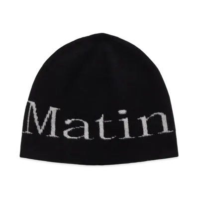 Matin Kim Logo Jacquard Short Beanie "Black"