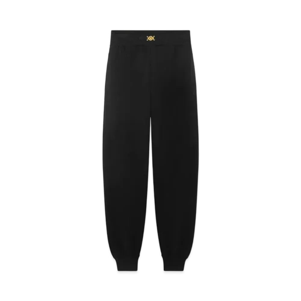 Versace Cashmere-Blend Knit Sweatpants "Black"