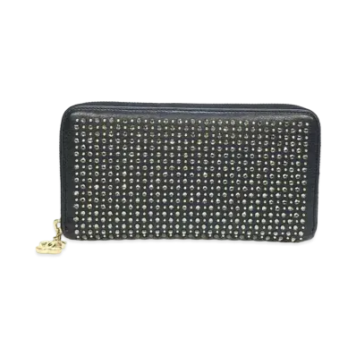 CHANEL Rhinestone Zip Round Wallet