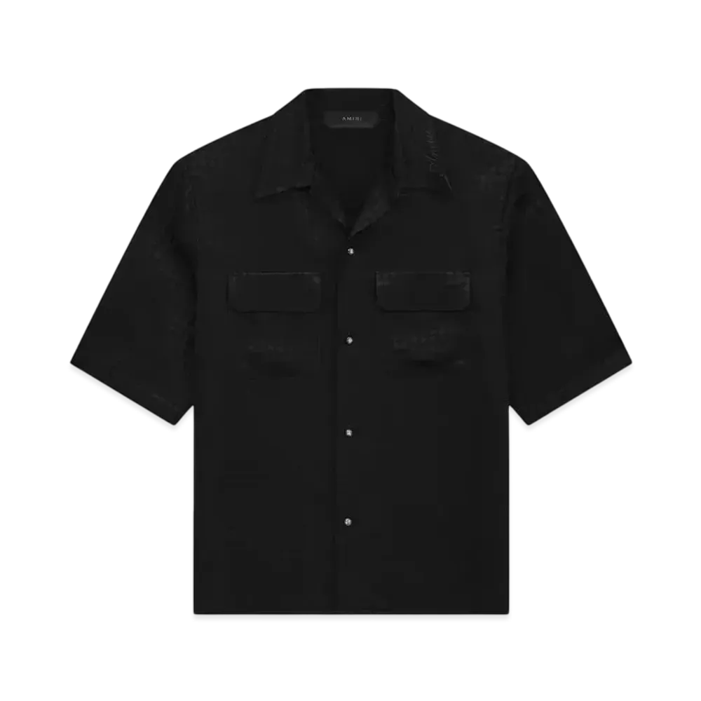 AMIRI MA Quad Jacquard Camp Shirt "Black"