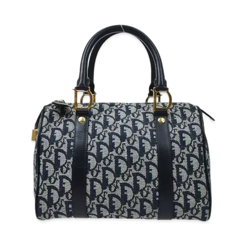 Dior Trotter Mini Boston Handle Bag "Navy"