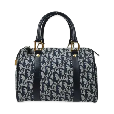 Dior Trotter Mini Boston Handle Bag "Navy"