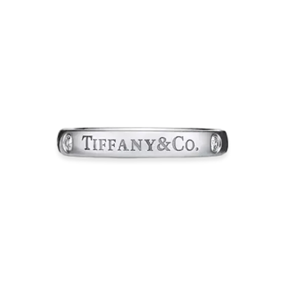 Tiffany & Co. T&CO. Band Ring with Diamonds "Platinum"