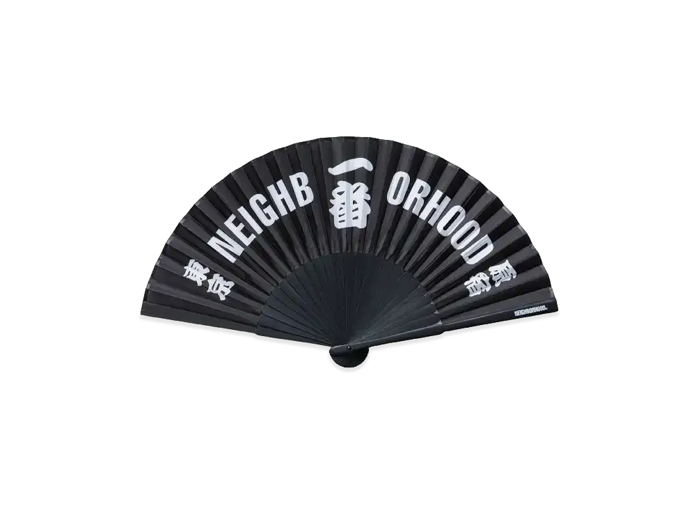 NEIGHBORHOOD x ODORIBA SS26 Folding Fan "Black"