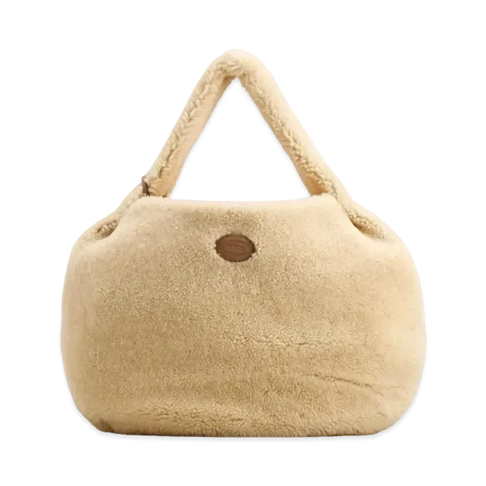 TOD'S Shirt Hobo Bag In Sheepskin Large "Beige"