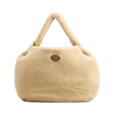 TOD'S Shirt Hobo Bag In Sheepskin Large "Beige"