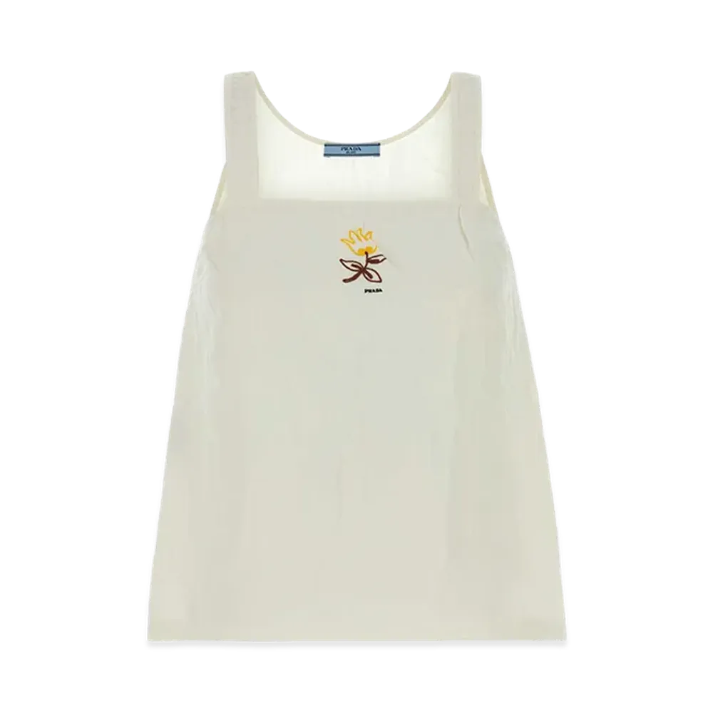 PRADA Women's Linen Top "White"