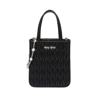 MIU MIU Materassenapa Leather Handbag "Black"