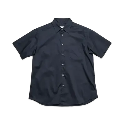 SOPHNET. Highcount Twill Regular Fit S/S Shirt "Navy"