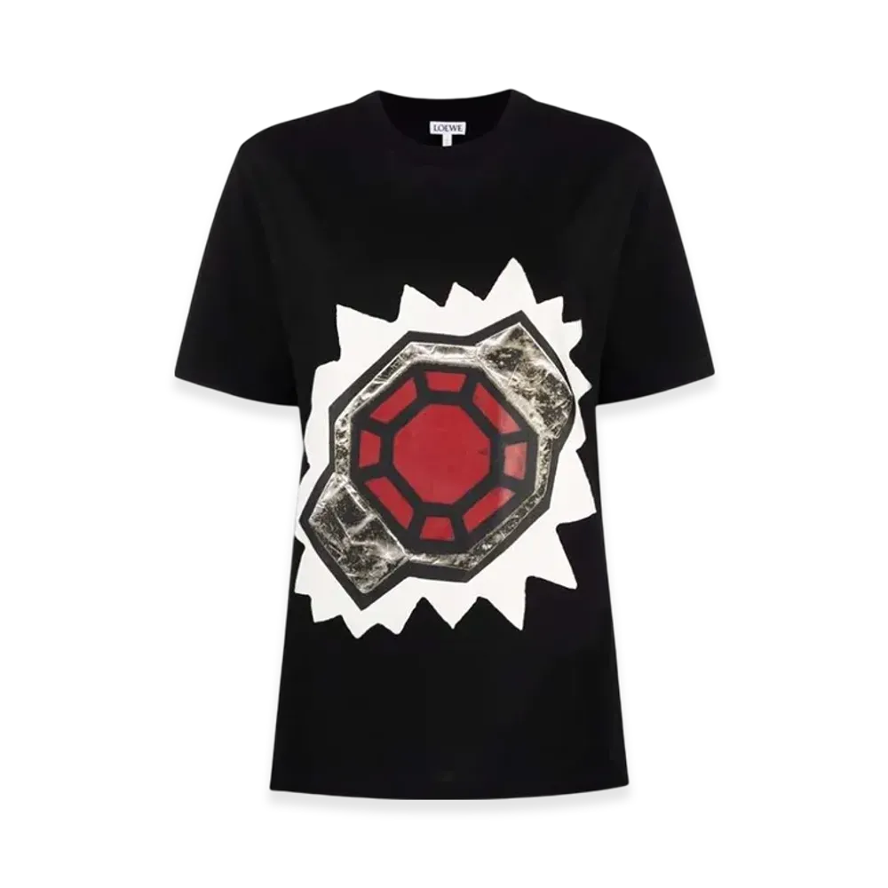 LOEWE Women's RIng Print T-Shirt "Black"