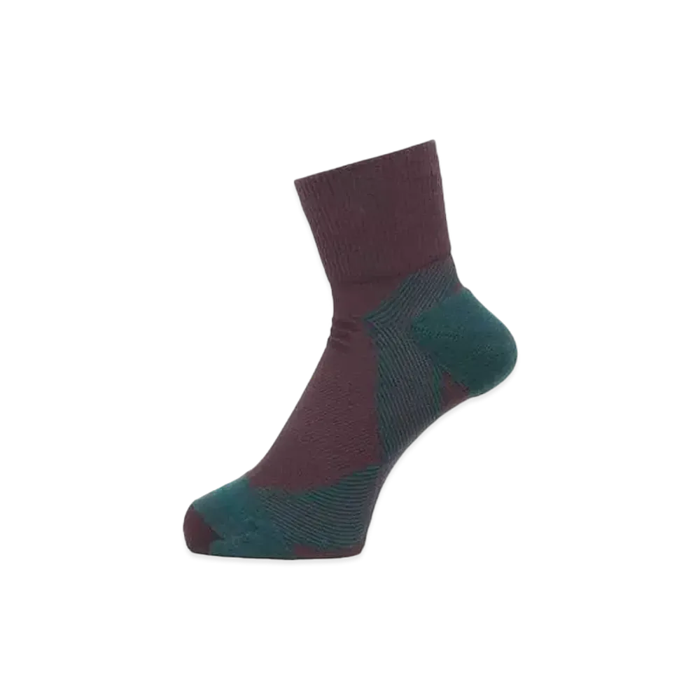 Goldwin Arch Support Quarter Socks (C3 Fit / Unisex) "Deep Brown"