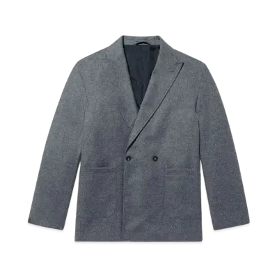 Noah Oversized Double-Breasted Sport Coat "Black/Grey"