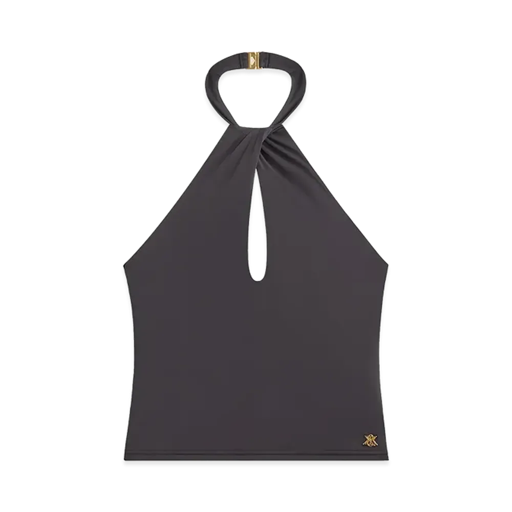 Kith Women's Lea Cross Neck Halter Top "Black"