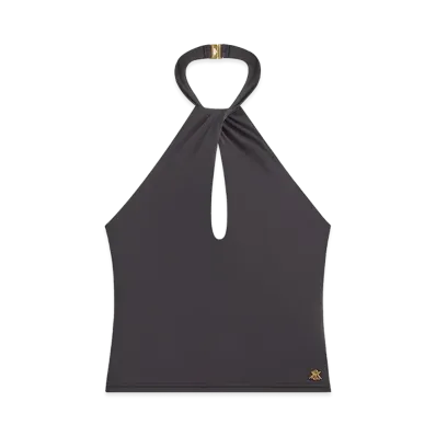 Kith Women's Lea Cross Neck Halter Top "Black"