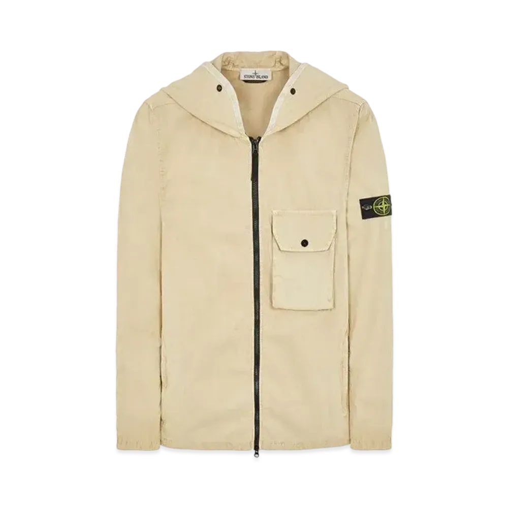 Stone Island 114WN BRUSHED COTTON CANVAS_'OLD' EFFECT "Ibory"