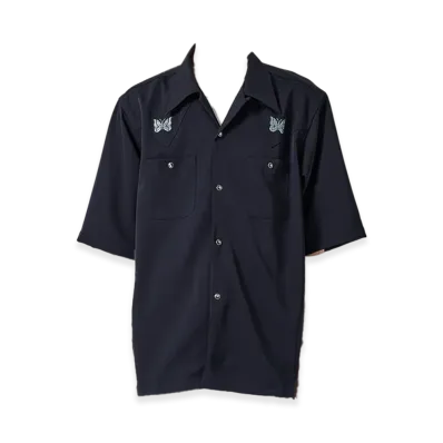 NEEDLES x Studious Exclusive Cow Boy S/S Shirts "Navy"