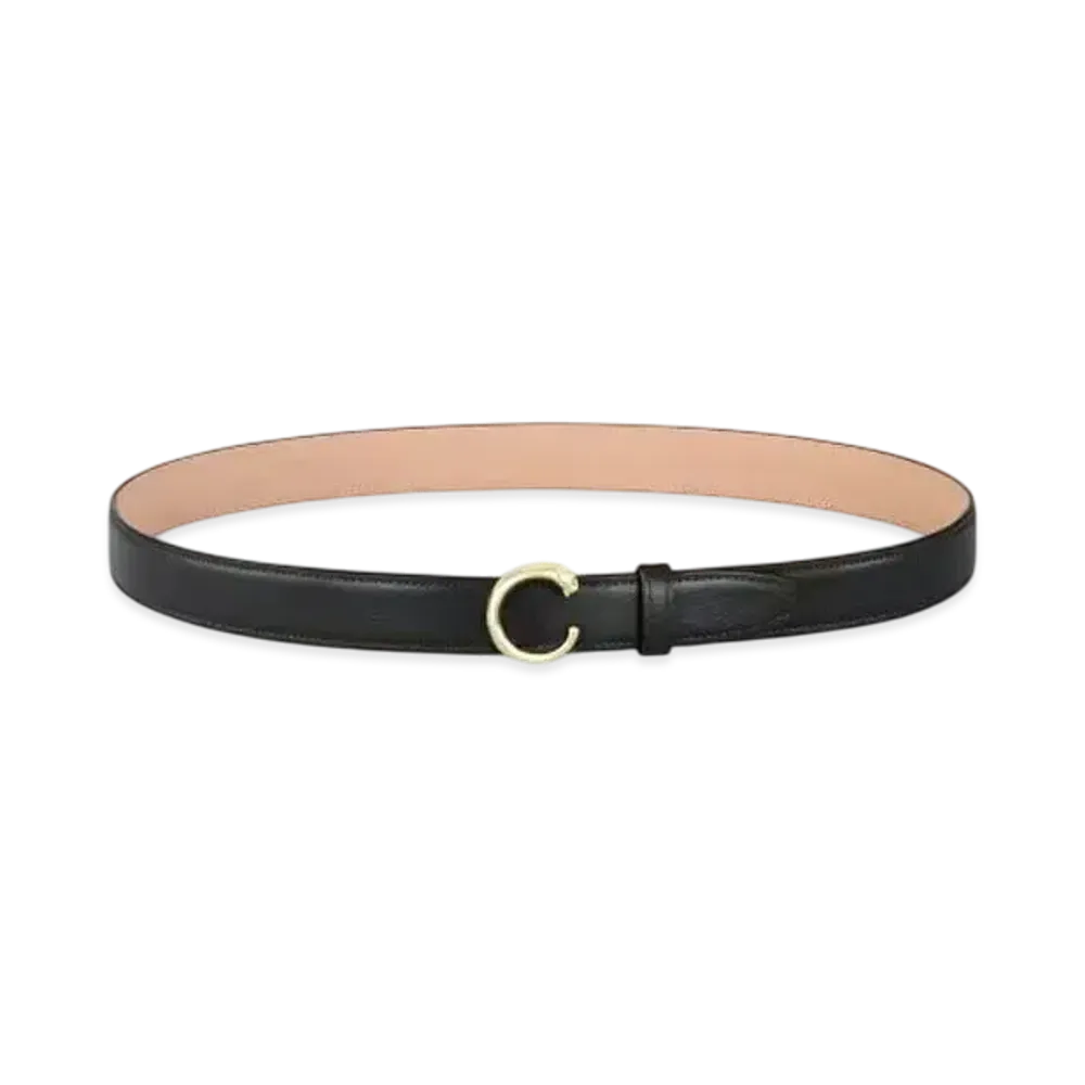 Cartier Belt, Panthere de Cartier, Size L (95cm) "Black/Gold"