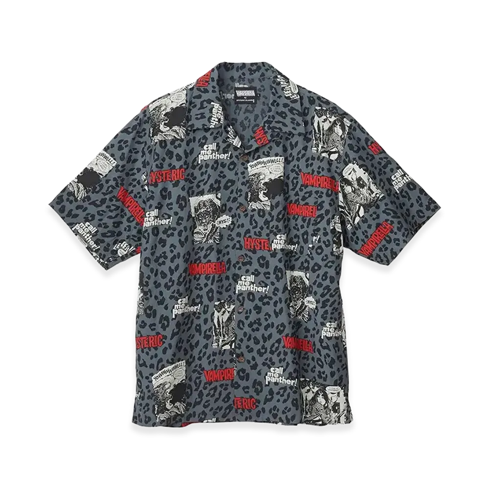 HYSTERIC GLAMOUR x Vampirella Open Collar Shirt "Gray"