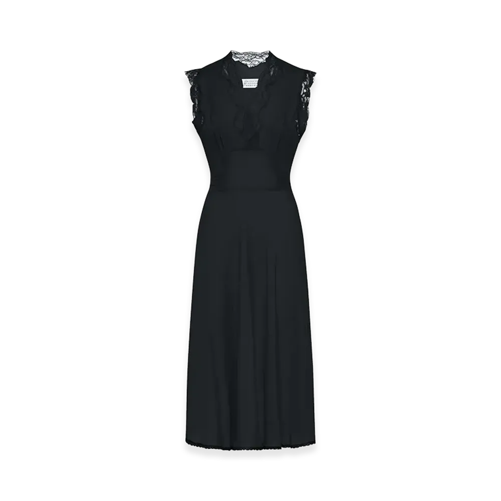 Maison Margiela Women's Silk Midi Dress "Black"
