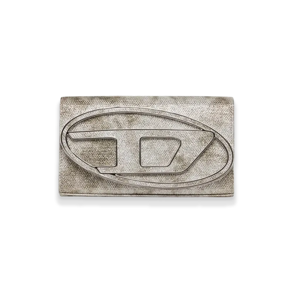Diesel 1Dr Wallet Strap Wallet Purse In Shimmer Fabric "Light Brown"