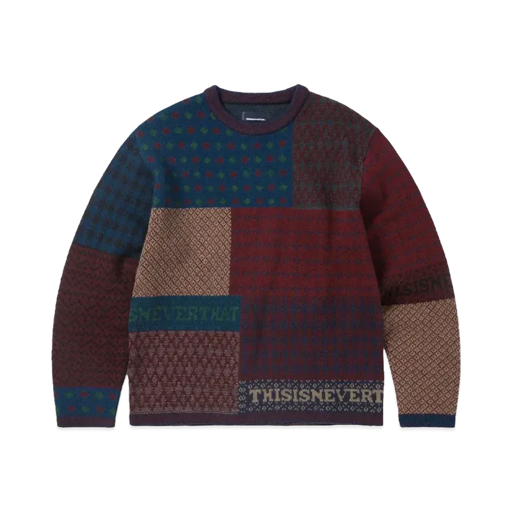 thisisneverthat Block Knit L/S Top "Multi"