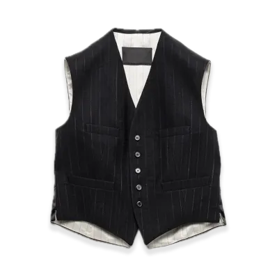 PRADA Single-Breasted Wool Blend Vest "Black"