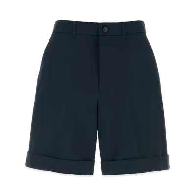Valentino Cotton Bermuda Shorts "Navy Blue"