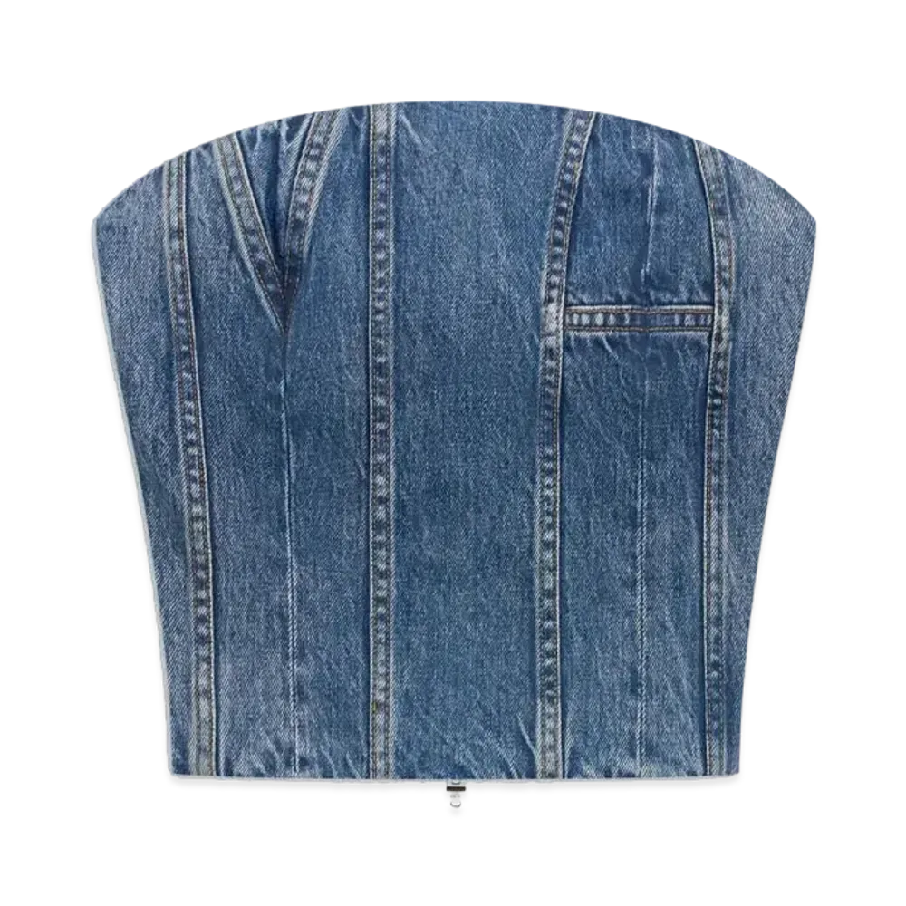 AMIRI Ma Bustier "River Indigo"