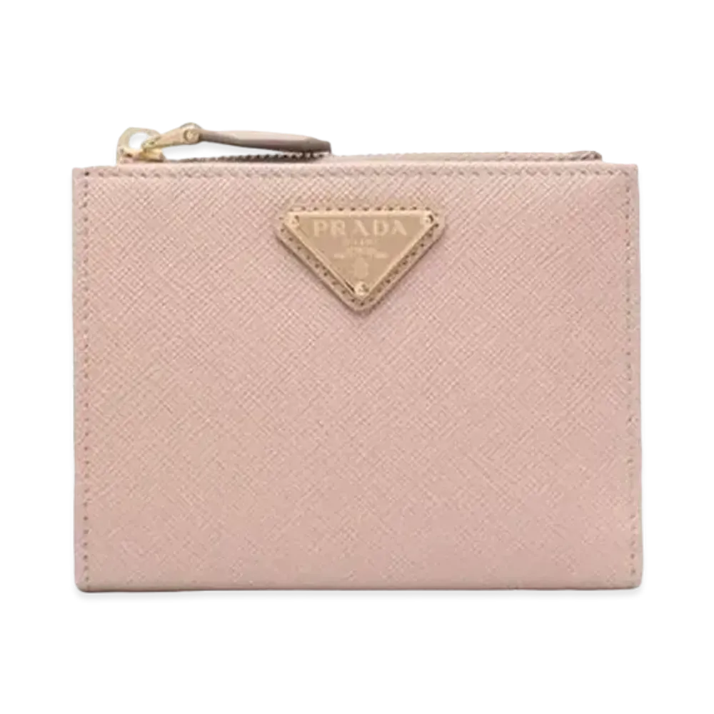PRADA Small Saffiano leather wallet "Powder Pink"