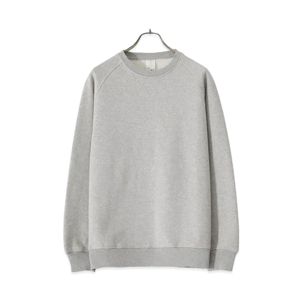 COMOLI Cotton Hanging Fleece Crew Neck "Heather Gray"