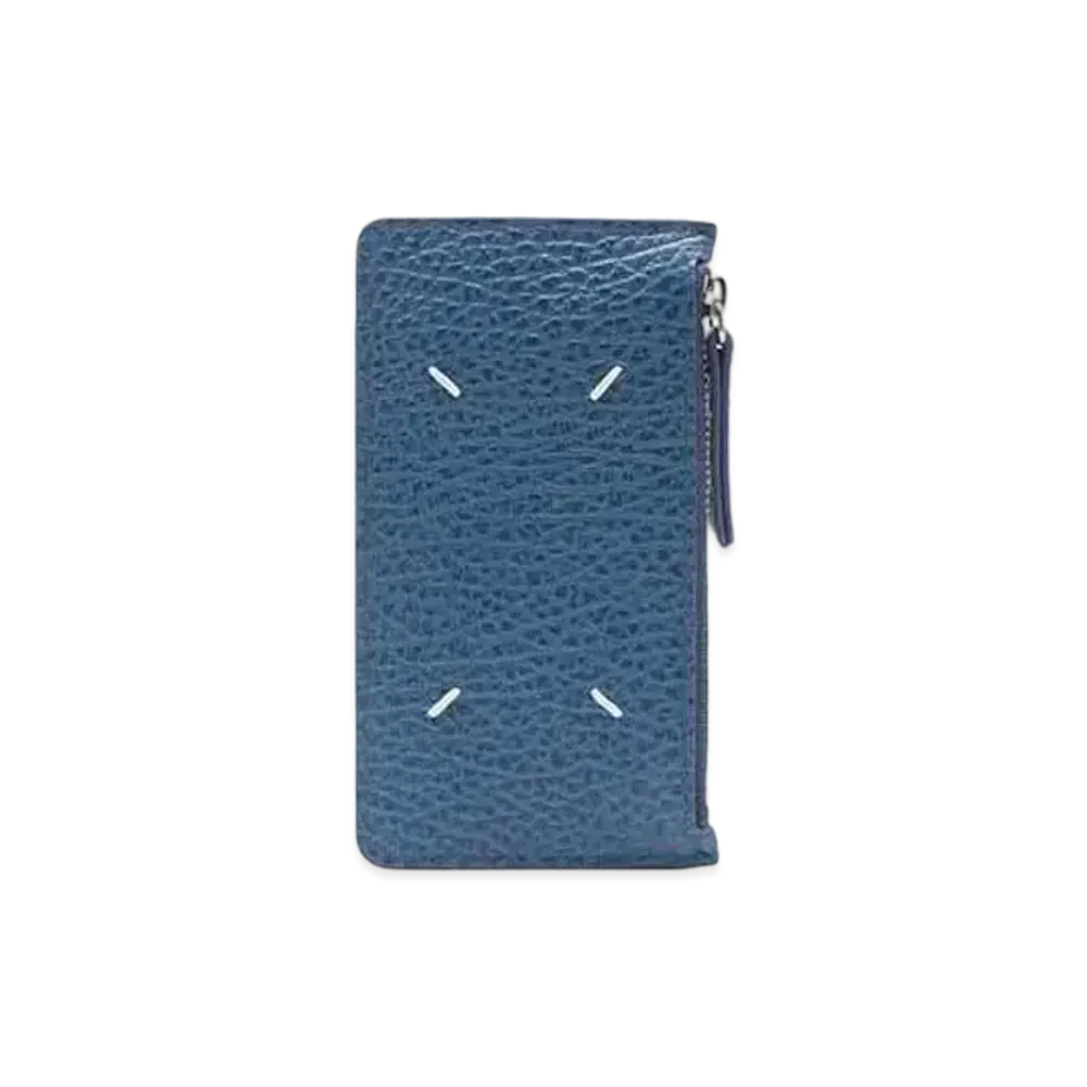 Maison Margiela Zip Credit Card Holder "Blue Gray"