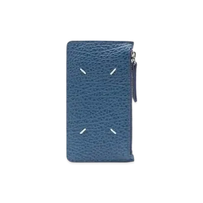 Maison Margiela Zip Credit Card Holder "Blue Gray"