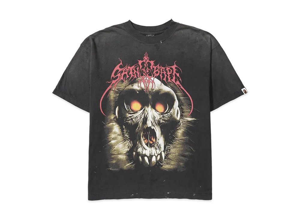 SAINT Mxxxxxx x A BATHING APE BAPE SS Tee Saint Bape "Black"