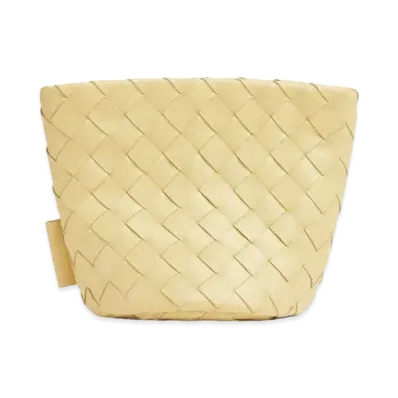 Bottega Veneta Intrecciato Small Bucket Pouch "Zabaione"