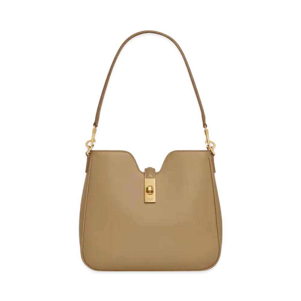 CELINE Small Camille 16 Soft Bag in Smooth Calfskin "Smoked Brown"