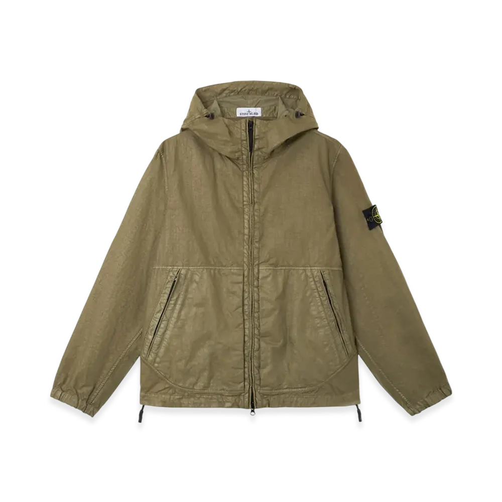 Stone Island 4100053 Organic-Look Nylon Panama-TC "Military Green"