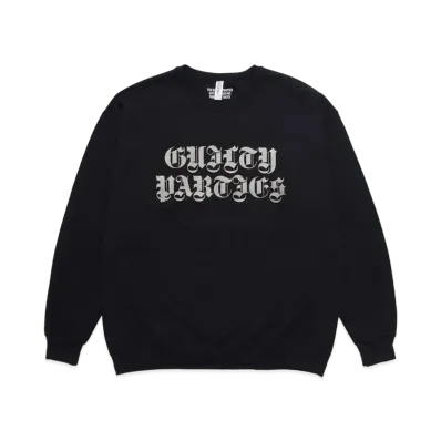 WACKO MARIA SWEAT SHIRT (EXCLUSIVE ITEM) "Black/Silver"